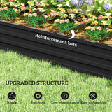 82" x 109" x 12" L-Shaped Raised Garden Bed, Black