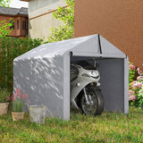 7' x 5' Portable Shed with Roll-up Zipper Door, Light Grey