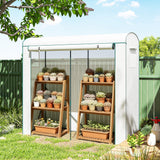 78.7" x 29.5" x 74" Mini Greenhouse, White