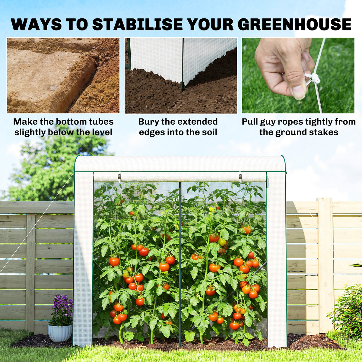 78.7" x 29.5" x 74" Mini Greenhouse, White