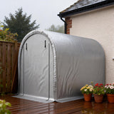 8' x 5' Portable Shed with Roll-up Zipper Door, Light Grey