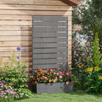 35.6" x 15" x 70.9" Raised Garden Bed with Trellis, Dark Grey