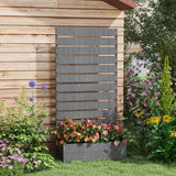 35.6" x 15" x 70.9" Raised Garden Bed with Trellis, Dark Grey