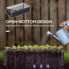 Galvanized Raised Garden Bed, 4' x 2' x 1' Metal Planter Box, for Growing Vegetables, Flowers, Herbs, Succulents, Gray