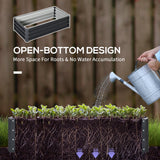 Galvanized Raised Garden Bed, 4' x 2' x 1' Metal Planter Box, for Growing Vegetables, Flowers, Herbs, Succulents, Gray