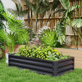 Galvanized Raised Garden Bed, 4' x 2' x 1' Metal Planter Box, for Growing Vegetables, Flowers, Herbs, Succulents, Gray