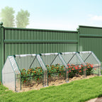 Mini Greenhouse with Zippered Doors & Roll-up Windows,
