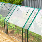Mini Greenhouse with Zippered Doors & Roll-up Windows,