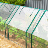 Mini Greenhouse with Zippered Doors & Roll-up Windows,