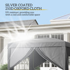 10' x 10' Pop-Up Party Tent Canopy with Carrying Bag, Grey