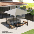 10' x 10' Gazebo Replacement Canopy Top Cover with Drain Holes, Grey