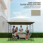 10' x 10' Gazebo Replacement Canopy Top Cover with Drain Holes, Grey