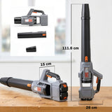 36V Cordless Leaf Blower with 2 Batteries and Charger