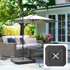 2-Piece Cantilever Umbrella Base Weight Set, 231 lb, Black