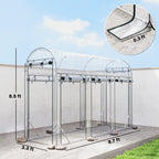 10' x 3' x 6.5' Walk-in Tunnel Greenhouse, Clear