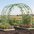 7.1FT Garden Arch Trellis with Climbing Net for Outdoor Plants