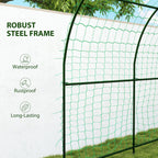 7.1FT Garden Arch Trellis with Climbing Net for Outdoor Plants