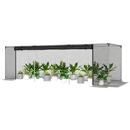 12' x 4' Crop Cage with Zippered Door and Steel Frame, Black