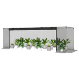 12' x 4' Crop Cage with Zippered Door and Steel Frame, Black