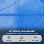 Folding Lounge Chair with Reading Hole and Headrest, Dark Blue