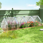 Mini Greenhouse with Zippered Doors & Roll-up Windows,