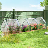 Mini Greenhouse with Zippered Doors & Roll-up Windows,