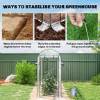 10' x 3' x 6.5' Walk-in Tunnel Greenhouse, Clear