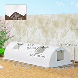 7' x 3' x 2' Portable Mini Greenhouse with 5 Mesh Windows, White