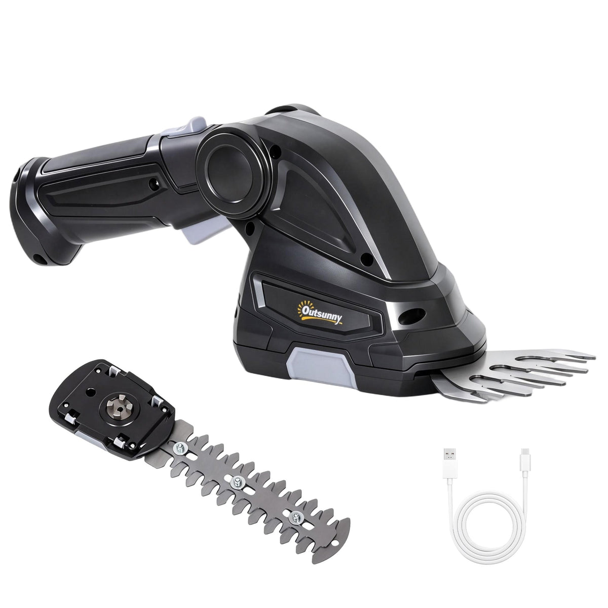2-in-1 Cordless Hedge Trimmer & Grass Shear with 2 Batteries