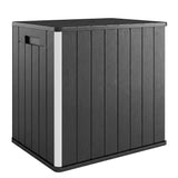 30 Gallon Outdoor Storage Box Side Table with Umbrella Holder
