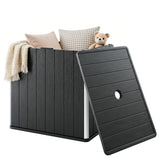 30 Gallon Outdoor Storage Box Side Table with Umbrella Holder