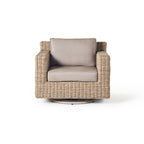 Sausalito Swivel Lounge Chair in Natural Wicker