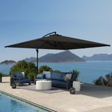 111" x 150.4" Cantilever Umbrella with 360° Rotation and Tilt, Grey