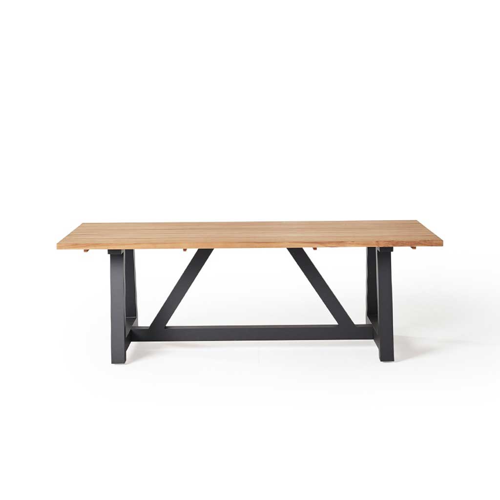Madera Dining Table Charcoal Aluminum Base