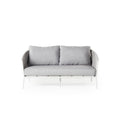 Olema Loveseat in White Aluminum