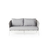 Olema Loveseat in White Aluminum