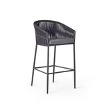 Olema Bar Chair in Charcoal Aluminum