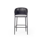 Olema Bar Chair in Charcoal Aluminum