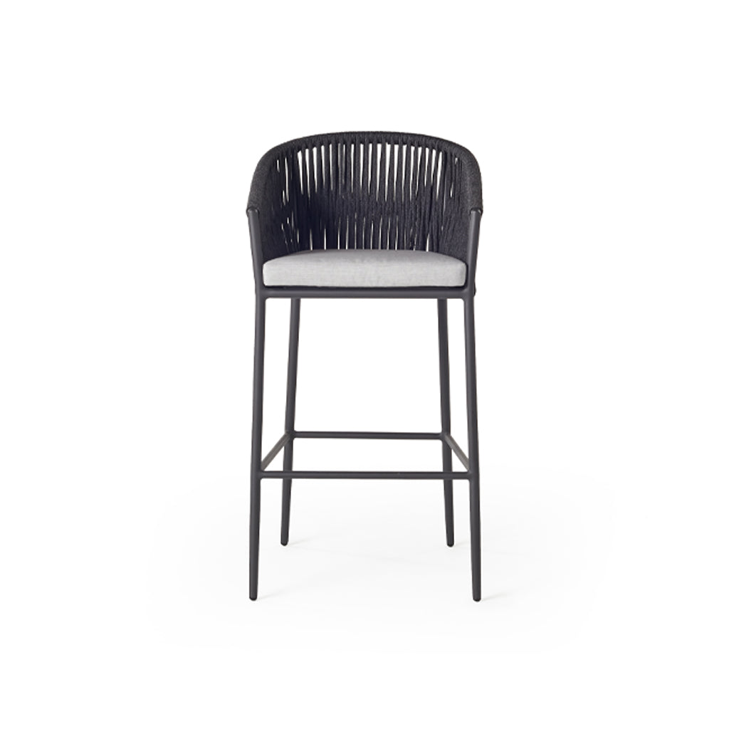 Olema Bar Chair in Charcoal Aluminum