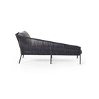 Olema Day Bed Right-Arm Chaise in Charcoal Aluminum