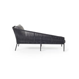 Olema Day Bed Right-Arm Chaise in Charcoal Aluminum