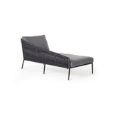 Olema Day Bed Right-Arm Chaise in Charcoal Aluminum