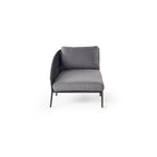 Olema Day Bed Right-Arm Chaise in Charcoal Aluminum