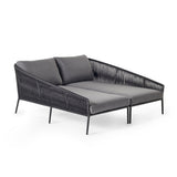 Olema Day Bed Right-Arm Chaise in Charcoal Aluminum