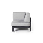 Tiburon Sectional Corner Chair in Charcoal Aluminum