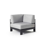 Tiburon Sectional Corner Chair in Charcoal Aluminum