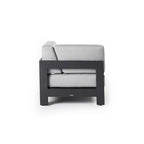 Tiburon Sectional Corner Chair in Charcoal Aluminum