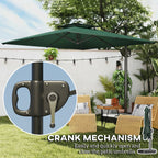 2.5 m Cantilever Parasol with Fillable Base and Double Top, Dark Green