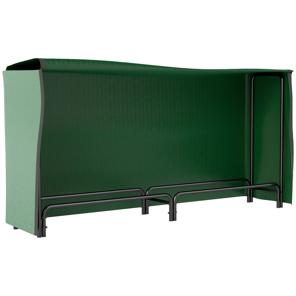 Heavy-Duty Firewood Rack with Waterproof Cover in Dark Green, 78.7" x 14.2" x 39"