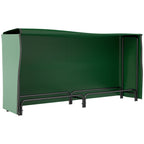 Heavy-Duty Firewood Rack with Waterproof Cover in Dark Green, 78.7" x 14.2" x 39"
